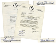 Three Stooges Signed Contract Termination From 1951, With Shemps Signature